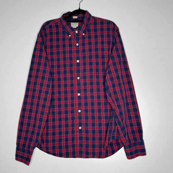 J. Crew Slim Fit Plaid Long Sleeve Button Down Shirt Cotton Men's Size Large - Picture 6 of 6